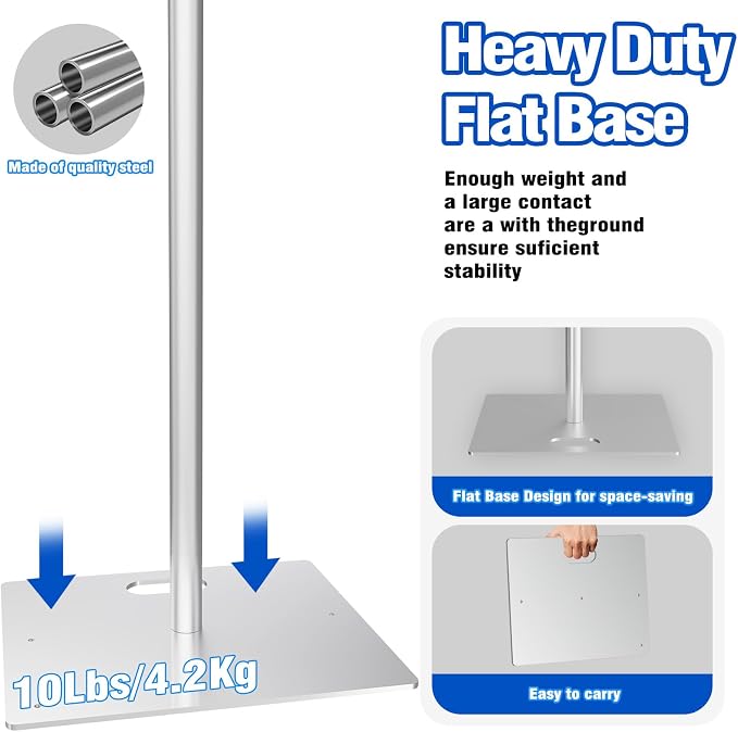 Pipe and Drape Backdrop Stand 8ftx10ft Adjustable Background Support System - Image 2