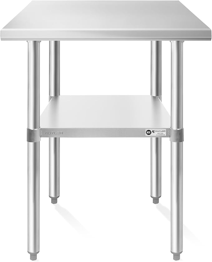 KUTLER Stainless Steel Table 24 x 30 Inches, NSF Heavy Duty Commercial Kitchen - Image 3