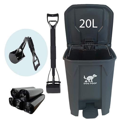 Large Dog Poop Trash Can Outdoor 20L / 5.3 Gallon by AkoSlale