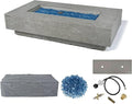 Elementi+ | Riviera Gas Fire Pit Cast Concrete 60" Rectangular Fire Table by AMSFireplaceInc