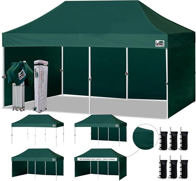 Eurmax USA 10'x20' Pop-up Canopy Tent Commercial Instant Canopies by Eurmax