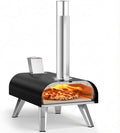BIG HORN OUTDOORS 12" Woodfire Pizza Stone Oven, 887°F Outdoor Stainless Pizza by BigHornOutdoors