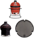 Kamado Joe KJ13RH 13.5 inch Portable Charcoal Grill, Blaze Red by Unknown