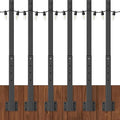 6 Pack String Light Poles, 2.8Ft Metal Poles by NUERPO
