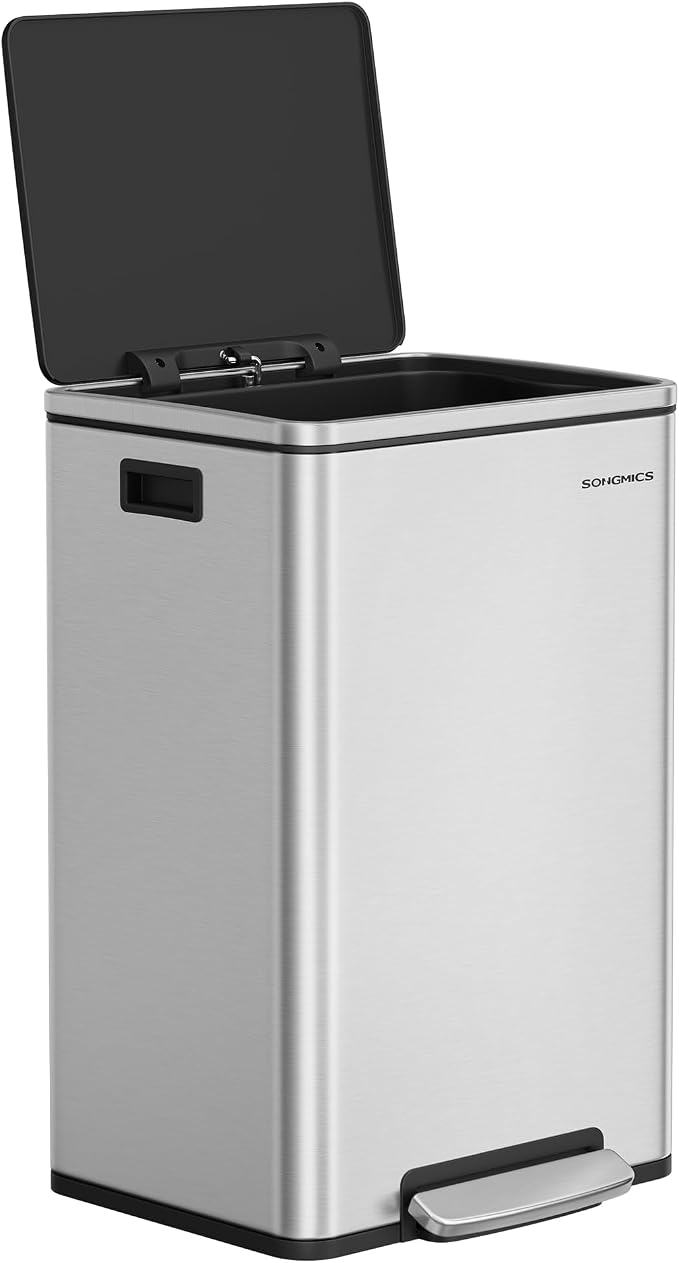 SONGMICS Trash Can, 13-Gallon Gabbage Can, by SONGMICSbySONGMICSHOME