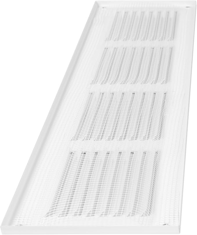 Repa Market Air Vent Cover 16x4 Inch White Galvanized Steel Louvered Grill Cover - Image 8