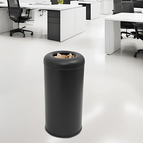 15.5 Gallon Commercial Trash Can, Round Open Top Waste Bin - Image 2