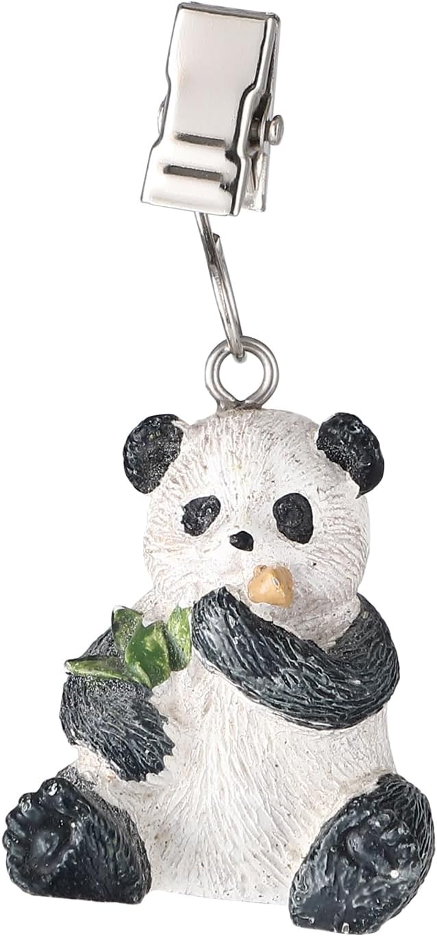 TwoFish Home Set of 4 Panda Resin Tablecloth Weights Clips Panda Handicraft - Image 6