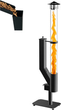 Smokeless Wood Pellet Patio Heater, Spiral Swirling Flame Glass Tube Fire Pit by GOORIDA