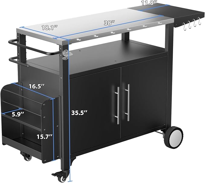 ROOMTEC Outdoor Grill Cart - Image 5