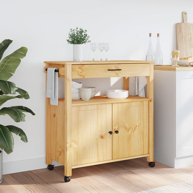 Kitchen Trolley Monza Rolling Kitchen Island Cart - Image 3