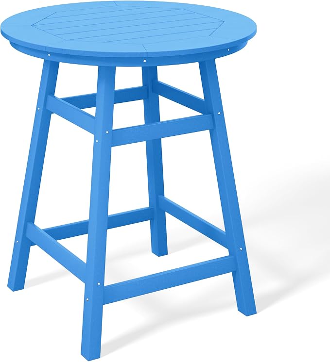 Costaelm Patio Bistro Table, Outdoor Bistro Dining Pub Table by Costaelm