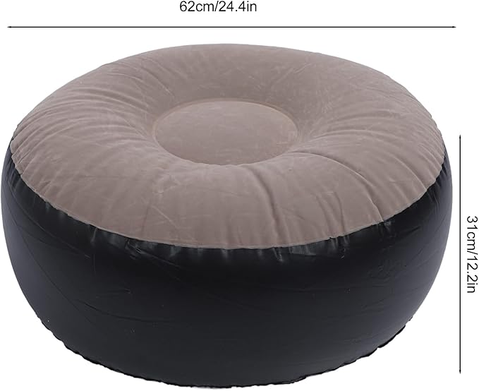 ZJchao Pouf Ottoman, Outdoor Ottoman, Inflatable Foot Rest, Inflatable Flocking - Image 3