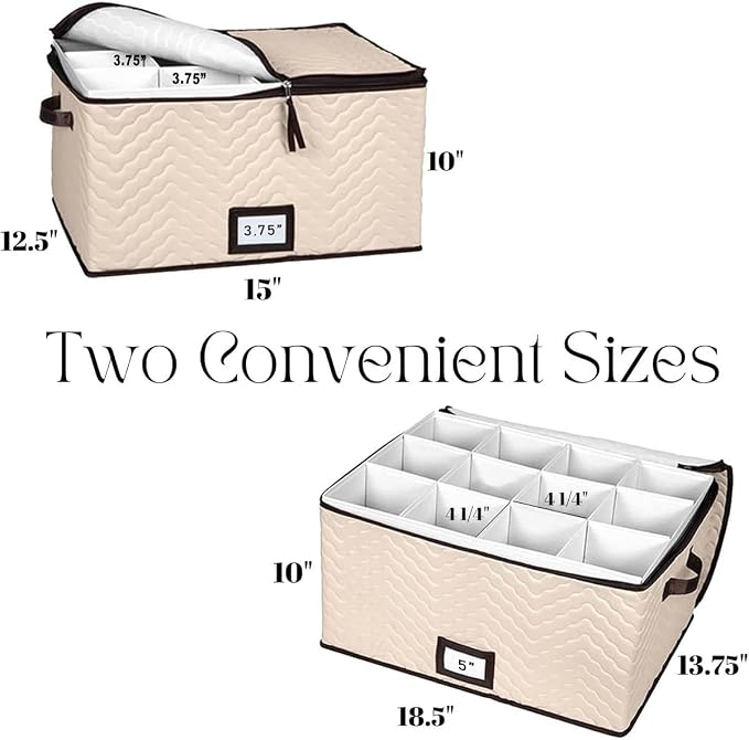 Wine Glass Storage Box with Dividers - Image 3