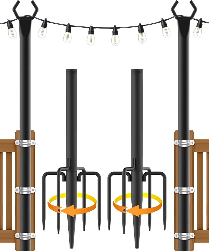 String Light Poles, Metal Poles by NUERPO
