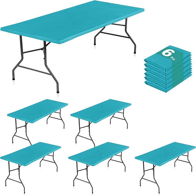 LUSHVIDA 6 Packs Vinyl Tablecloths by LUSHVIDA