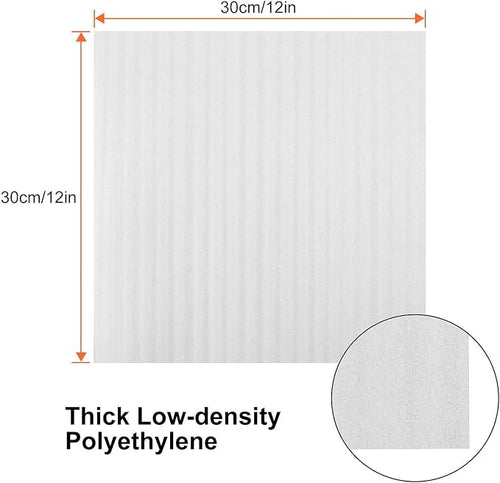 100-Count Cushion Foam Sheets 12 x 12 inch Foam Wrap Sheets Packing Cushioning - Image 2