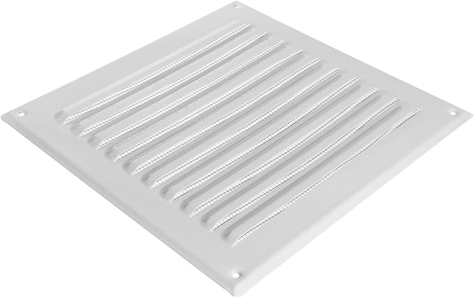Square Ventilation Grille / 8" x 8" Inch Inside Measurement/White Metal Air - Image 4