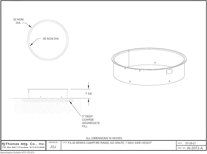 Pilot Rock FX-Series 30" Firering - Image 6