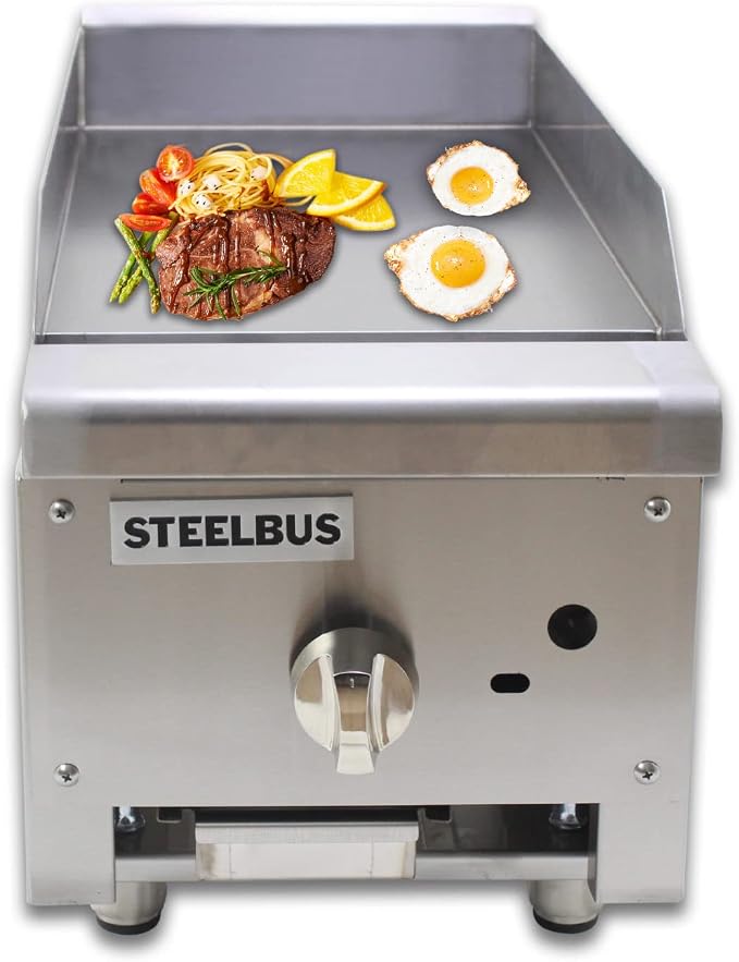 Commercial Gas Griddle-12''x23'' | Gas griddle flat top grill |19MM Thicken - Image 7