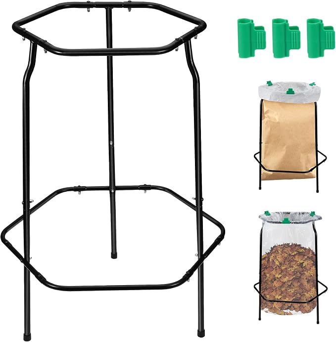 Aobiono Leaf Trash Bag Holder Stand, Garbage Bag Support Frame by Aobiono