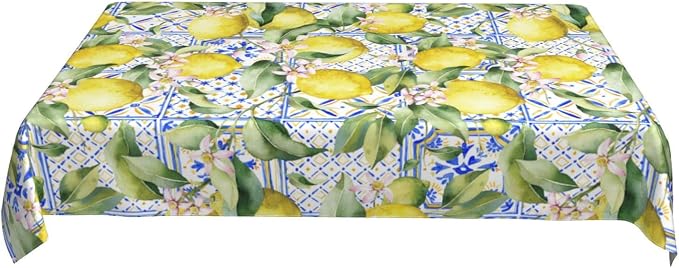 Worltoldb Lemon Tablecloths Polyester Table Cloth - Image 8
