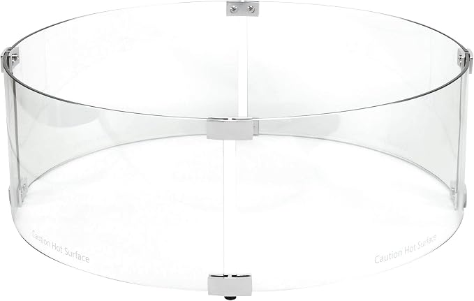 Celestial 23" x 8" Round Wind Guard, fits Celestial 19” Round Fire Pit Burner by CelestialFireGlass