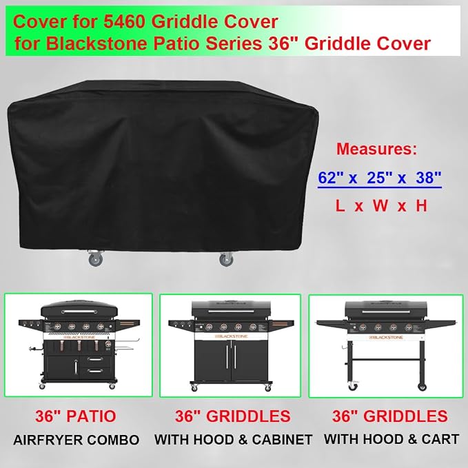Cover for Blackstone Patio Series 36" Griddle，600D Heavy Duty Waterproof Flat - Image 2