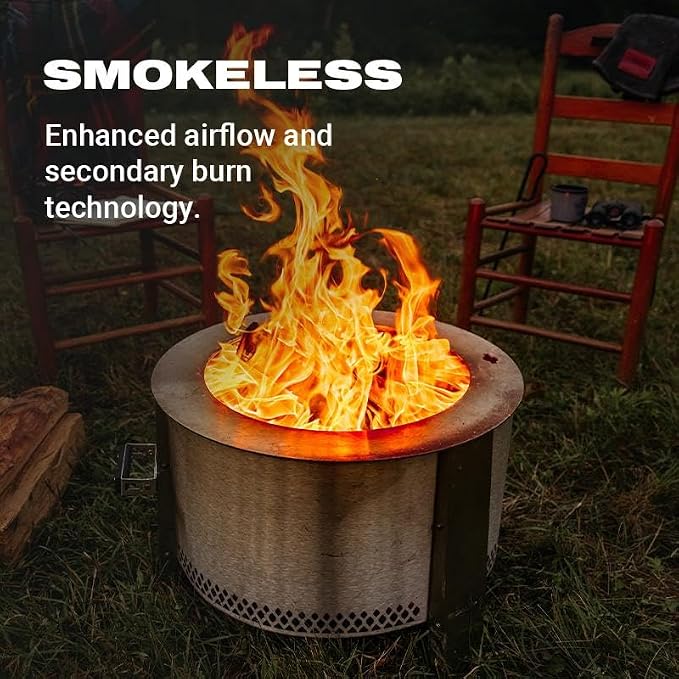 Breeo Smokeless Fire Pit | 21 inch Portable Smokeless Firepit - Image 3