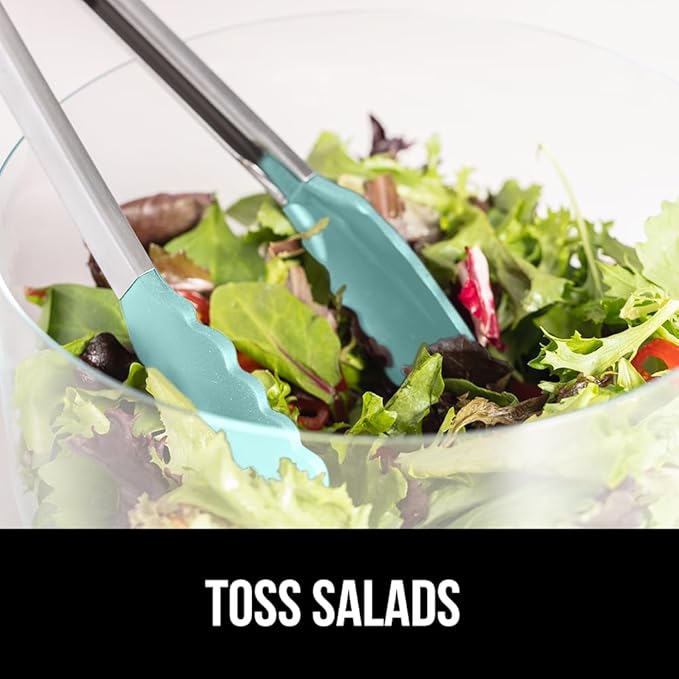 Tongs with Silicone Head and Stainless Steel Frame in Mint