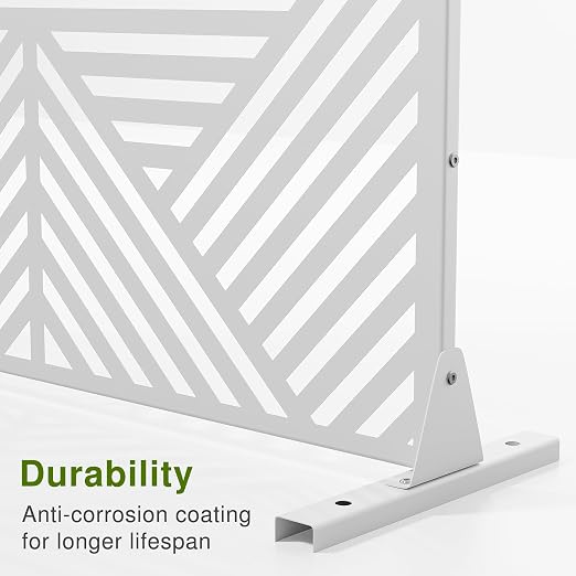 Casaphoria 72" H x 47" W Metal Outdoor Privacy Screen, Freestanding Decorative - Image 5