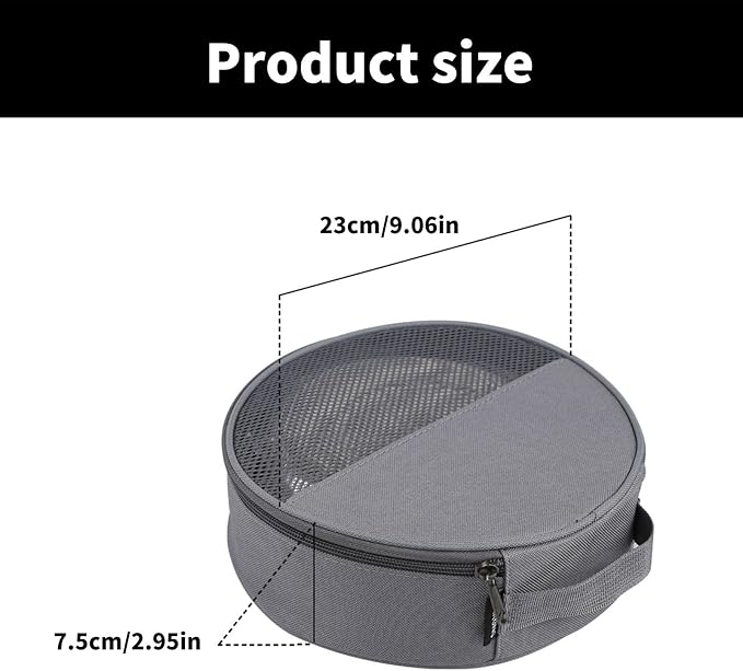 Round Plate Carriers Bag with Zippers and Handle - Image 7