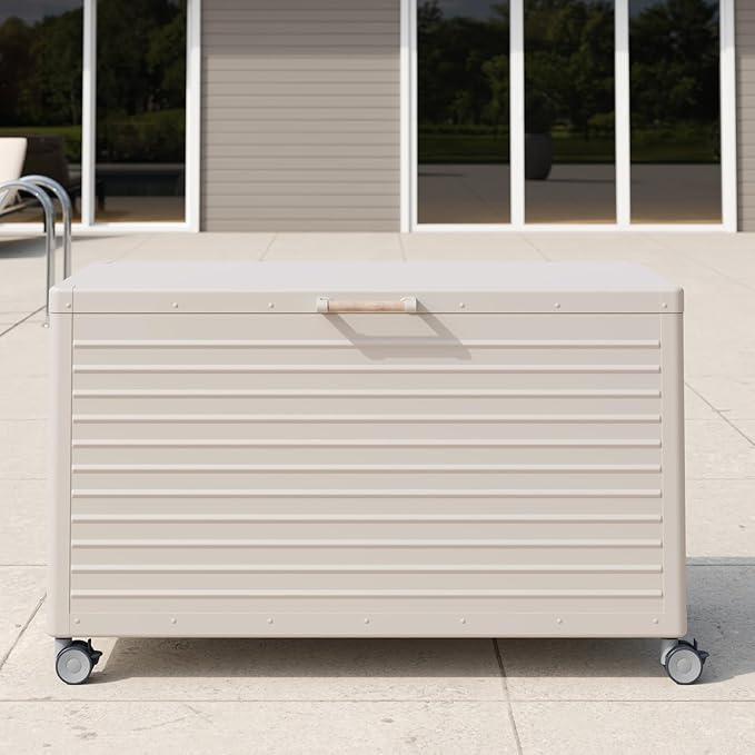 MIRADOR 134 Gallon Outdoor Storage Box Waterproof, Metal Deck Box - Image 5