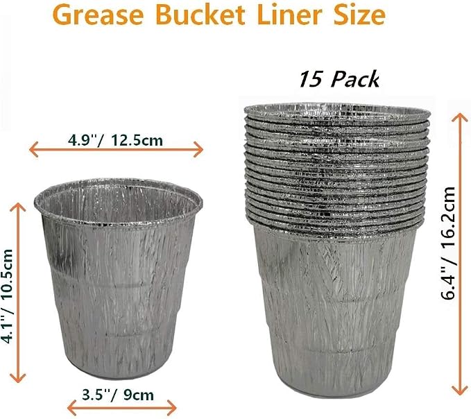 Firsgrill Drip Grease Bucket & 15-Pack Liners - Image 3