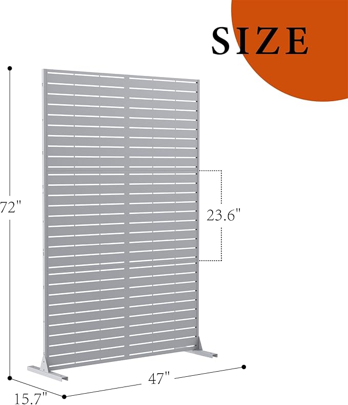 GarveeLife Metal Privacy Screen 72" h x 47" w, Outdoor Privacy Screens and - Image 2