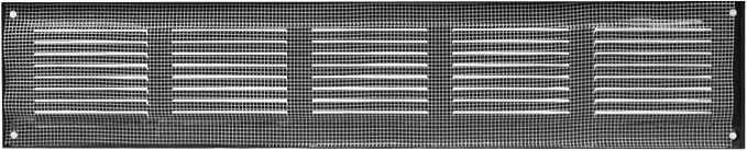Repa Market Air Vent Cover 20x4 Inch Black Galvanized Steel Louvered Grill Cover - Image 6