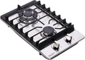 12 Inch Gas Cooktop, 2 Burners Built-in Gas Stovetop Stainless Steel Gas Stove by Anlyter