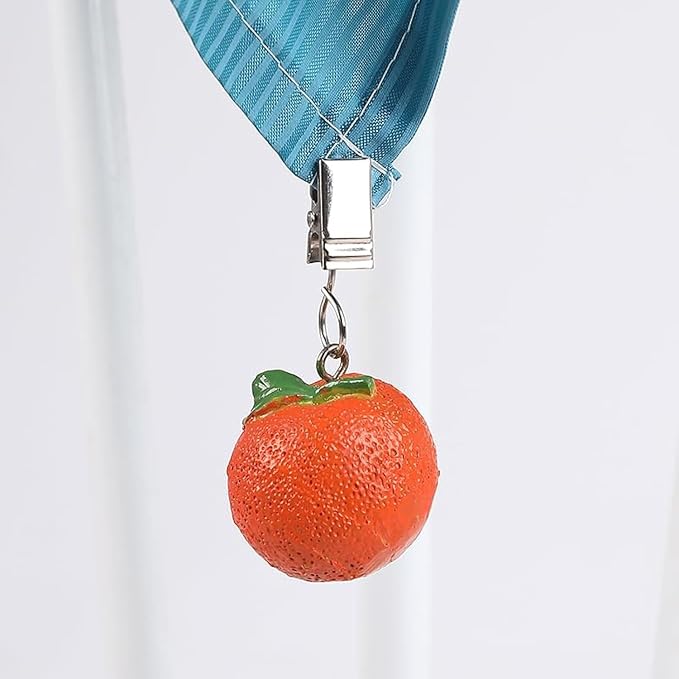 TwoFish Home Set of 4 Orange Fruits Resin Tablecloth Weights Clips Orange by TwoFishHomeFashionLLC