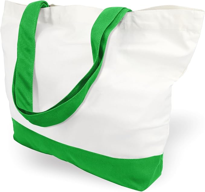 TOPDesign 3-Pack Super Strong Large 12oz Cotton Canvas Tote Bags, Reusable by TOPDesign