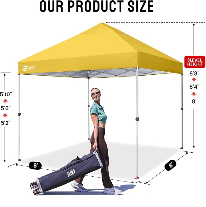 CROWN SHADES 8x8 Pop Up Canopy - Image 6