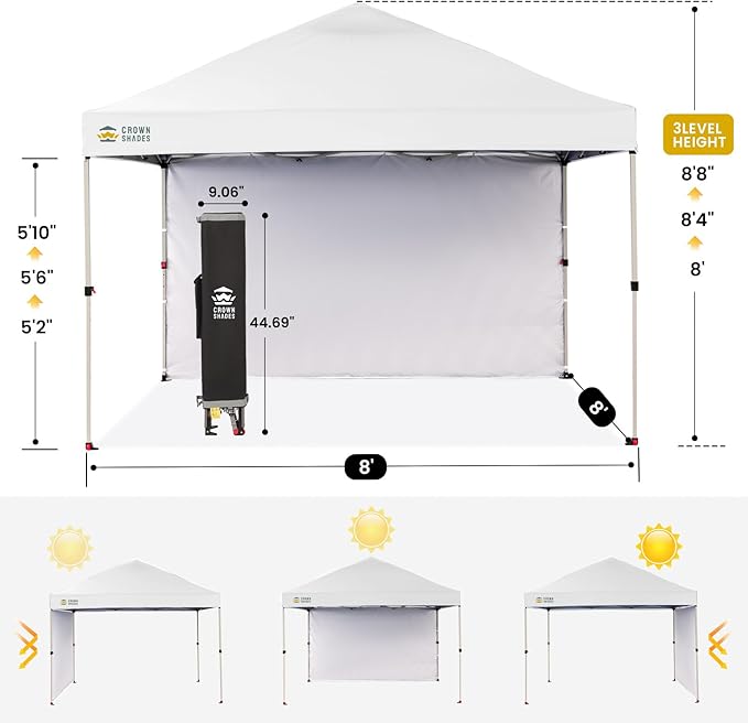 CROWN SHADES 8x8 Pop Up Canopy - Image 3