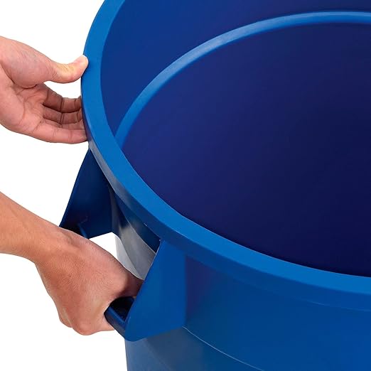 Global Industrial Commercial Round Trash Can, 32 Gallon Capacity, Plastic - Image 7