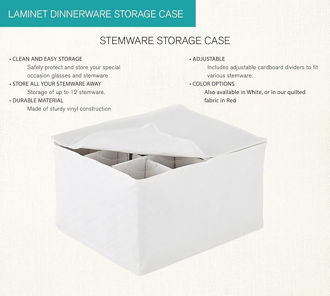 LAMINET Quilted Wine Glass Storage Case - Image 3