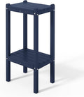 Costaelm Outdoor Side Table, 2-Tier Small Patio Coffee Tables by Costaelm