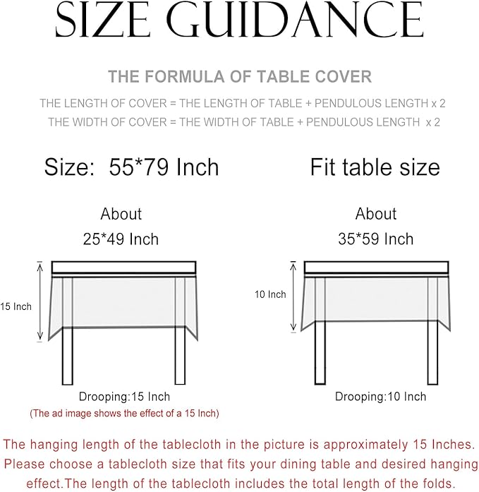 patdrea Designer Rectangle Linen Table Cloth, Vintage Anti-Wrinkle Durable - Image 7