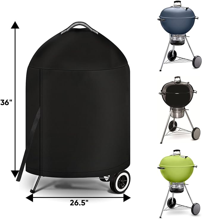 iCOVER Grill Cover for Weber 22 Inch Charcoal Kettle- Heavy Duty Waterproof BBQ - Image 6