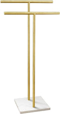 40 Inch Standing Towel Rack for Bathroom Floor Double-T Shape Bath Sheet Holder by EADOT