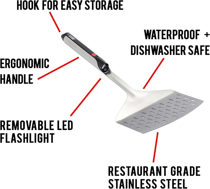Grill Light Stainless Steel BBQ Grilling Fish Spatula - Image 5
