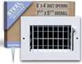 Fits 6x4 Duct Opening Steel Adjustable Air Supply Grille by Handua | Register by Handua