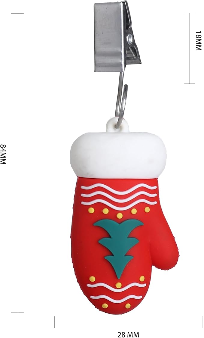 TwoFish Home Set of 4 Xmas Glove Tablecloth Weight Clamps Xmas Glove Decoration - Image 3